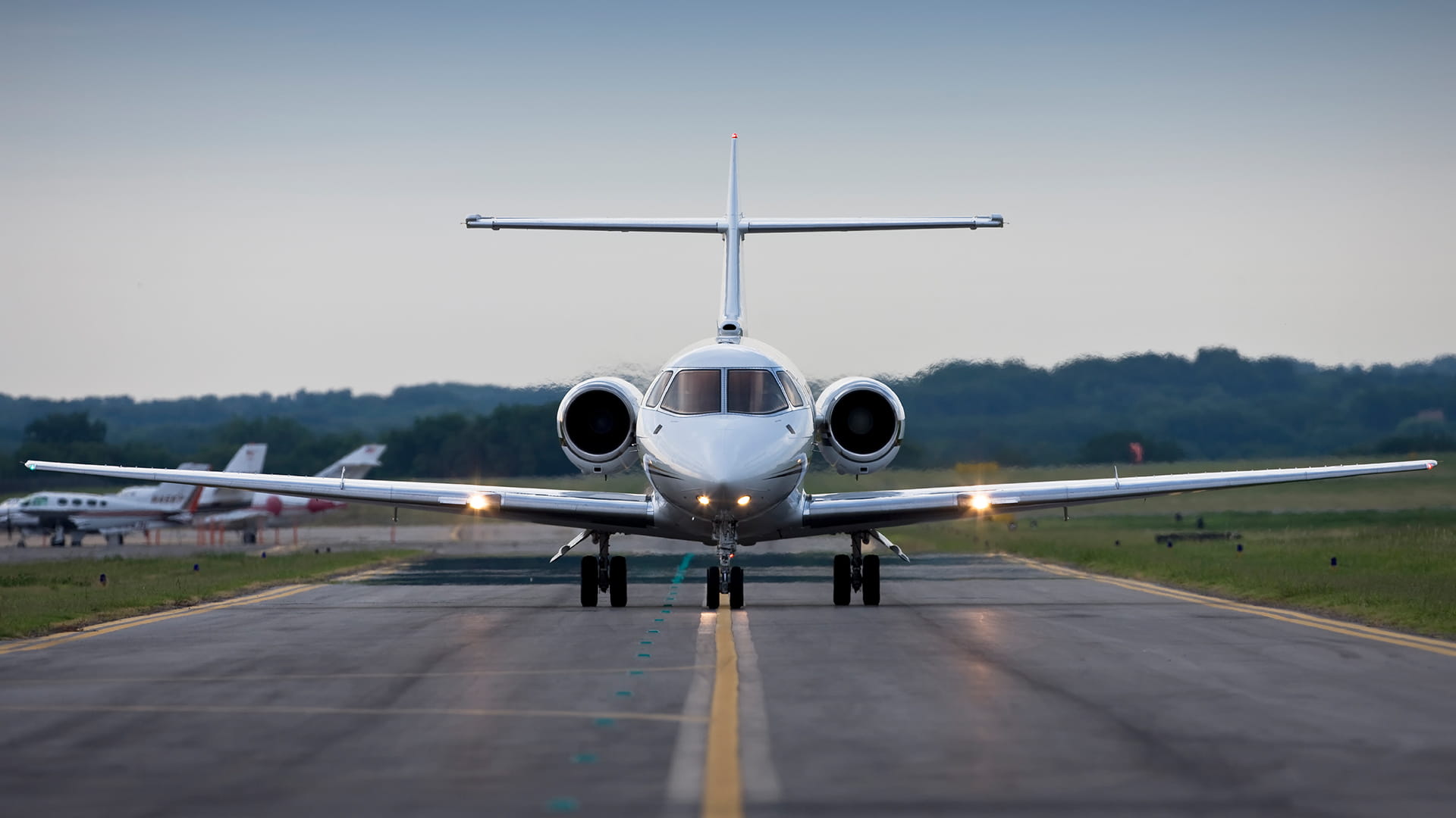 Jet on runway