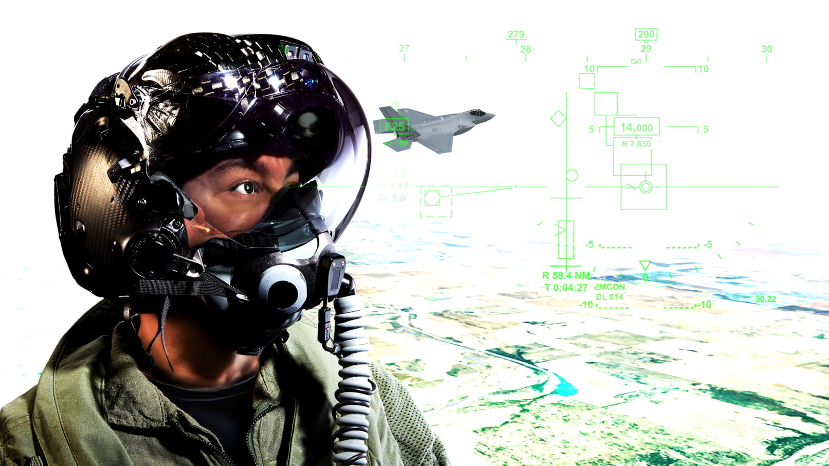 F-35 helmet with symbology