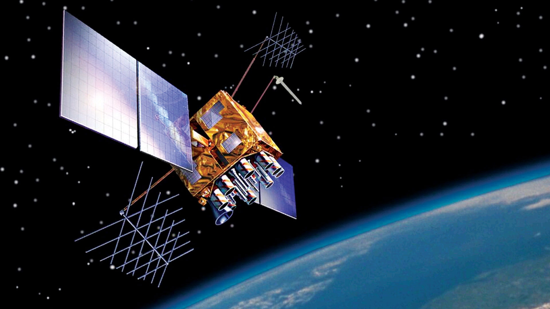 Satellite above earth