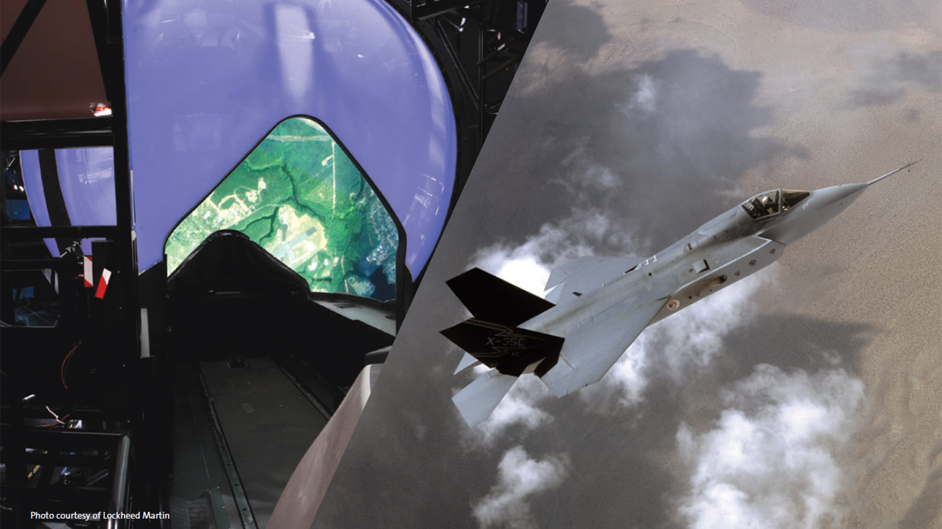 Pilot in dome simulator