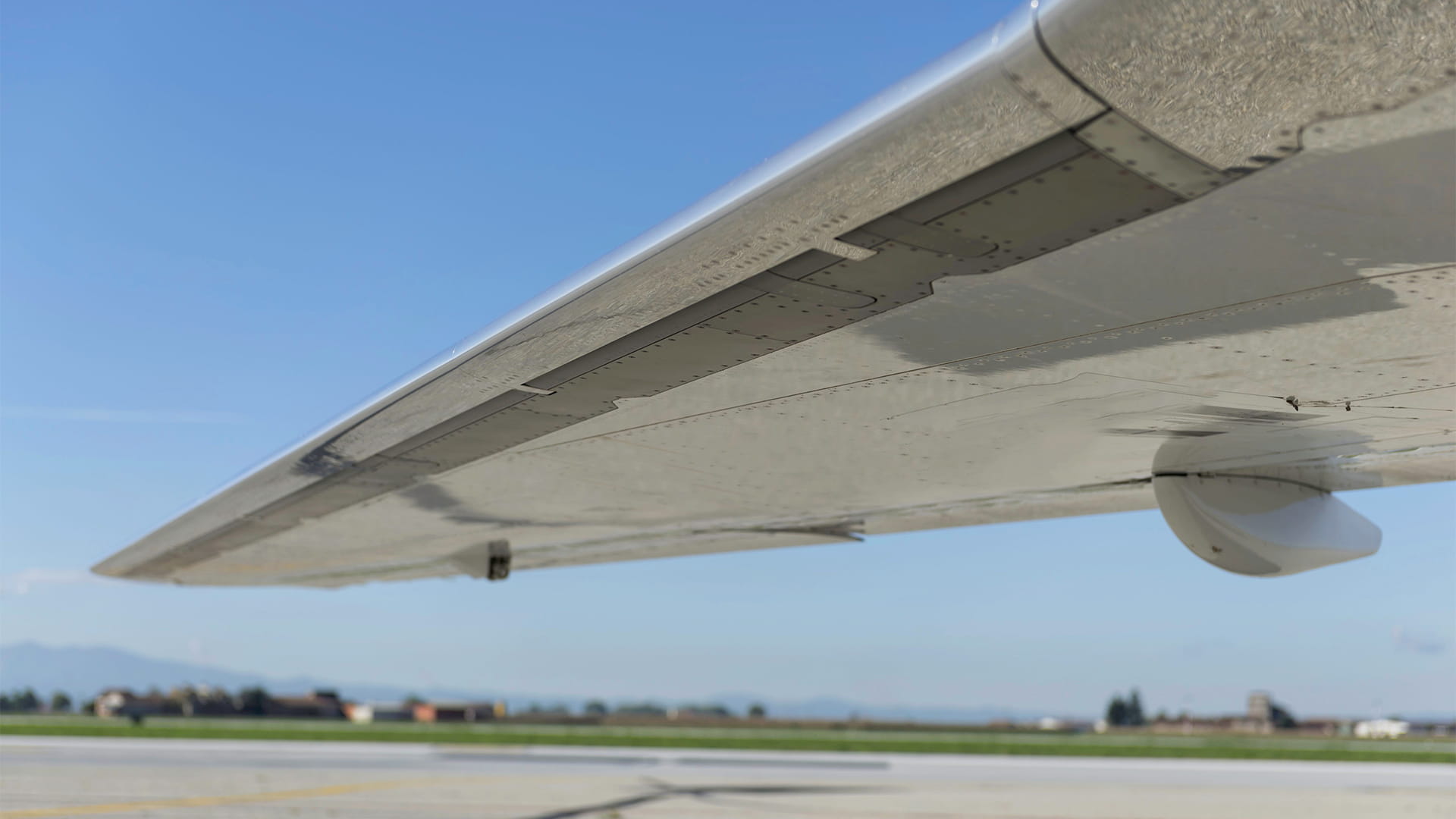 Plane wing view