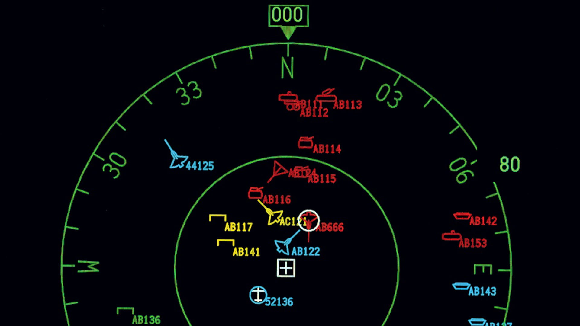 Plane radar instrument