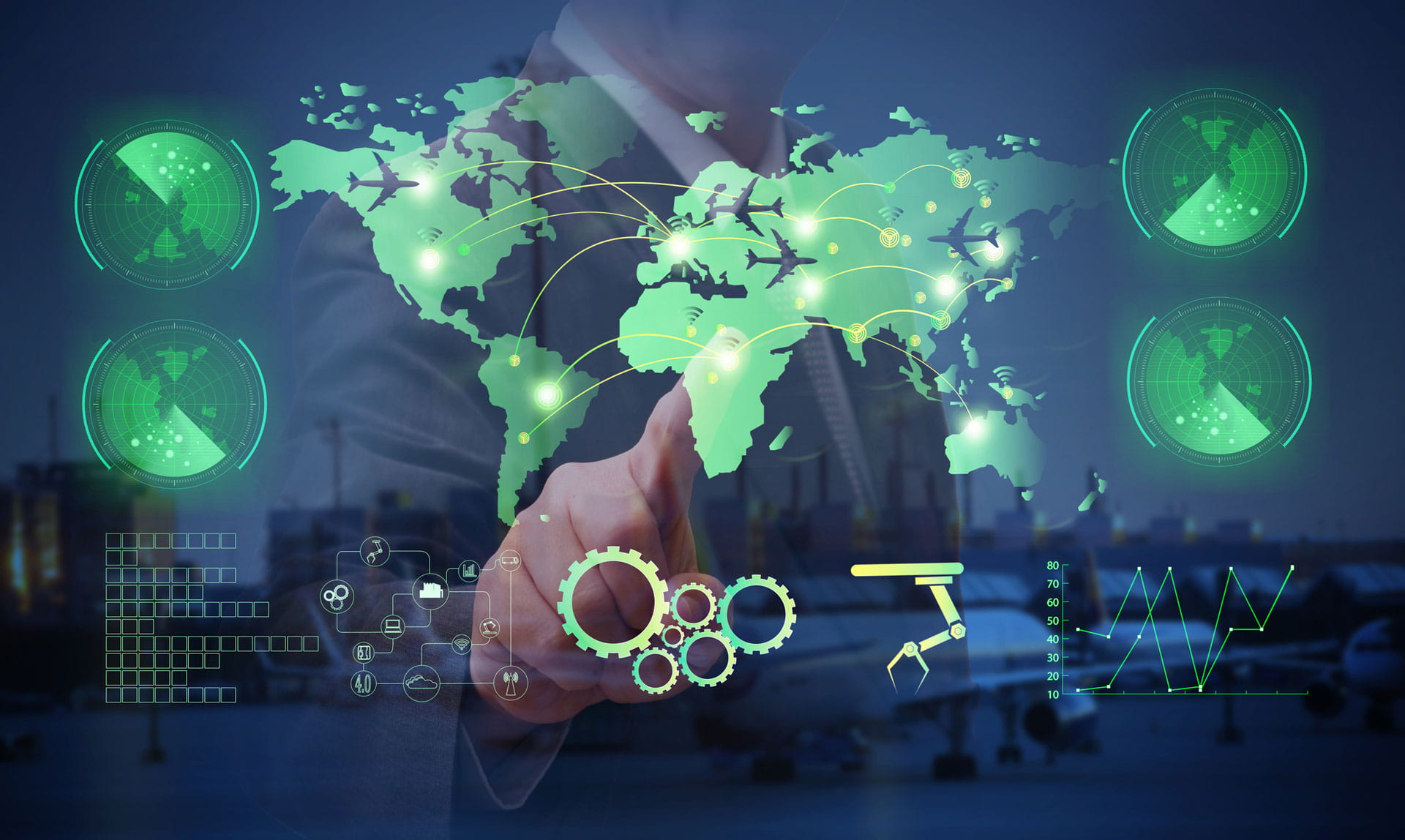 Global interaction graphic ad