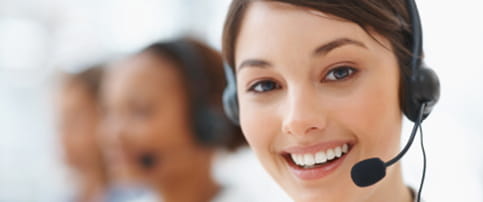 Woman telemarketer