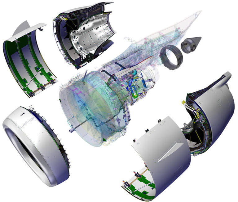 Exploded view of nacelle