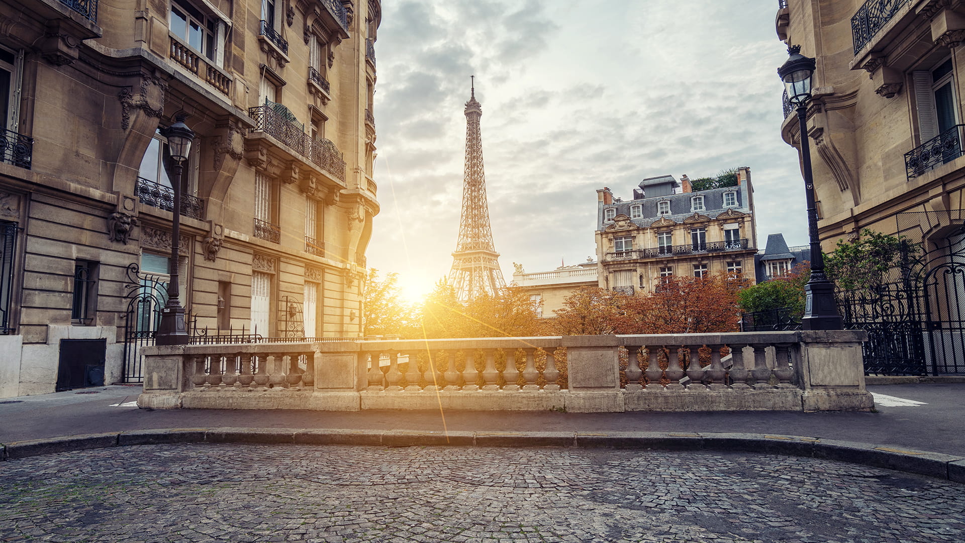 France overlooking Eiffel tower