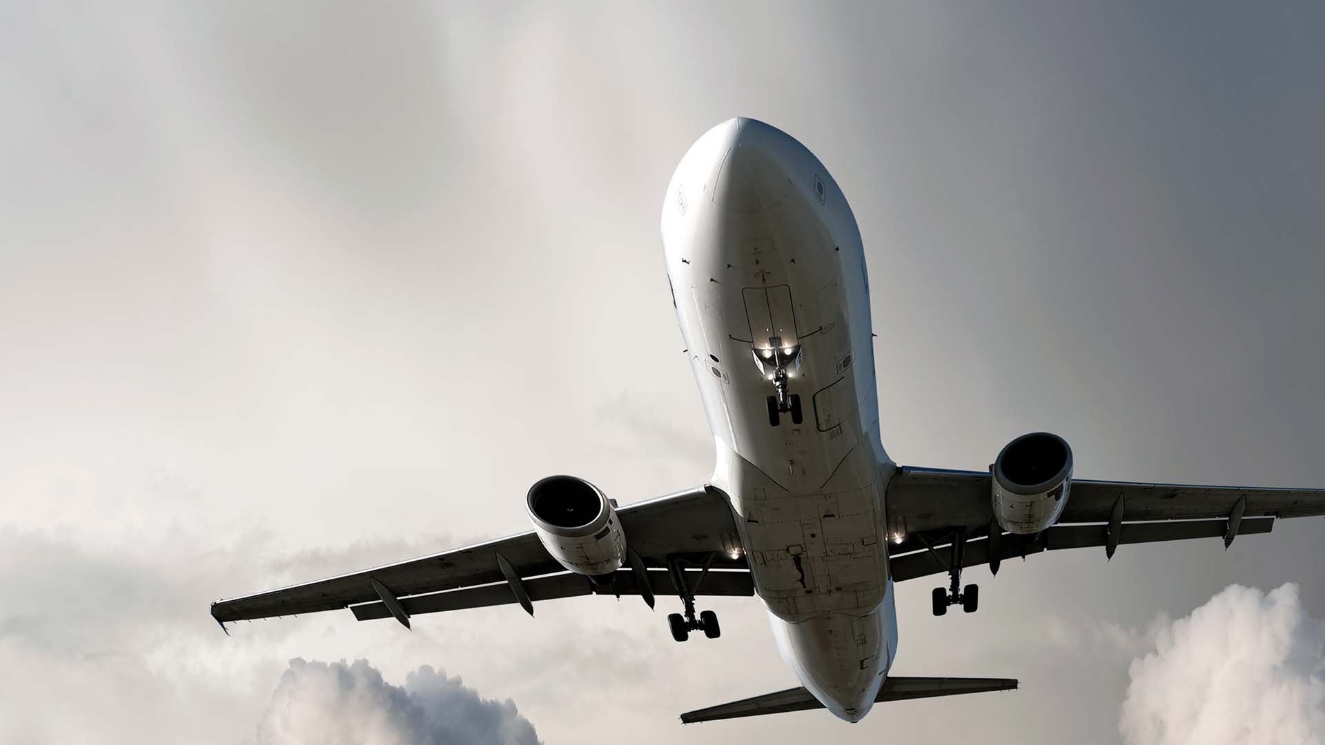 A320 Airplane soaring in sky
