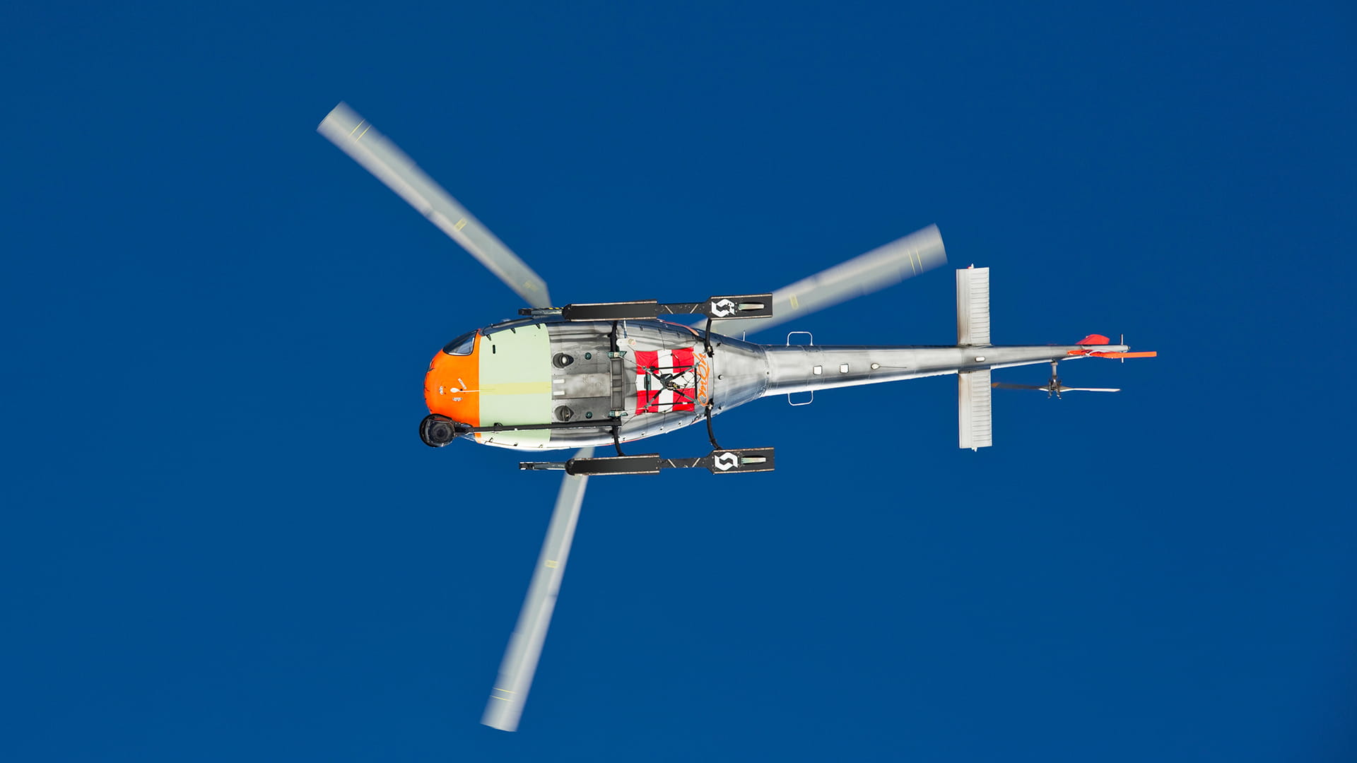 Airbus AS350 helicopter bottom view