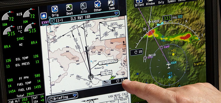 King Air aerial map screen