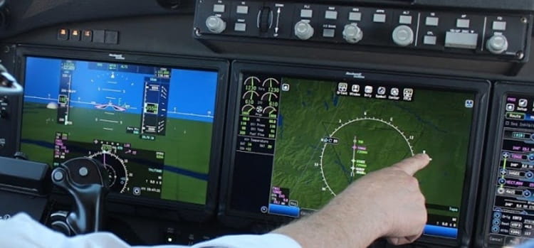 King Air aerial map screen