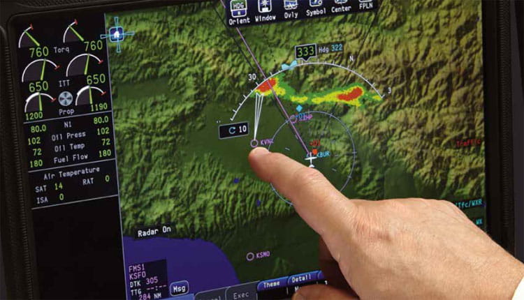 King Air aerial map screen