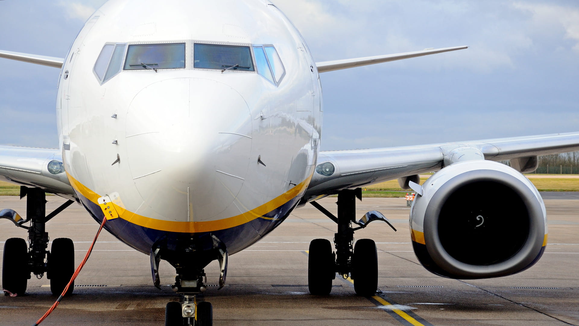 Boeing 737 plane parked