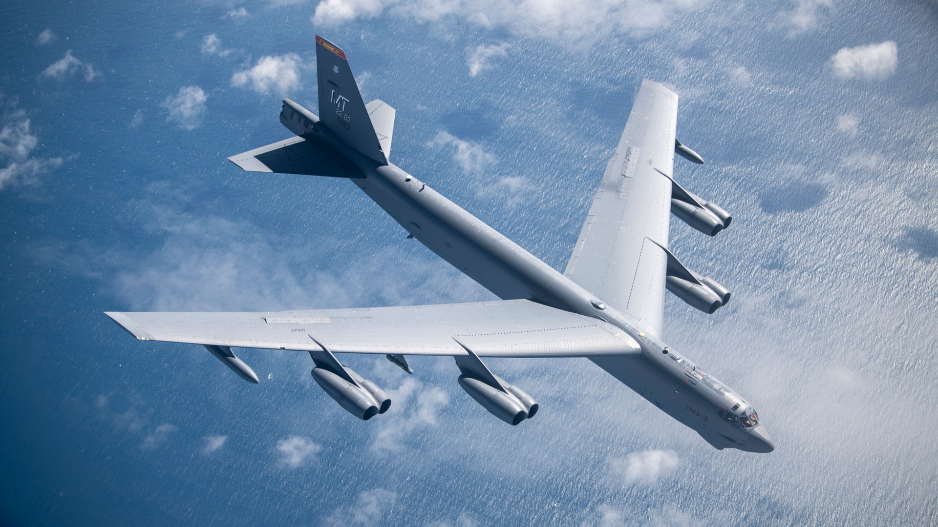 B-52 plane in flight