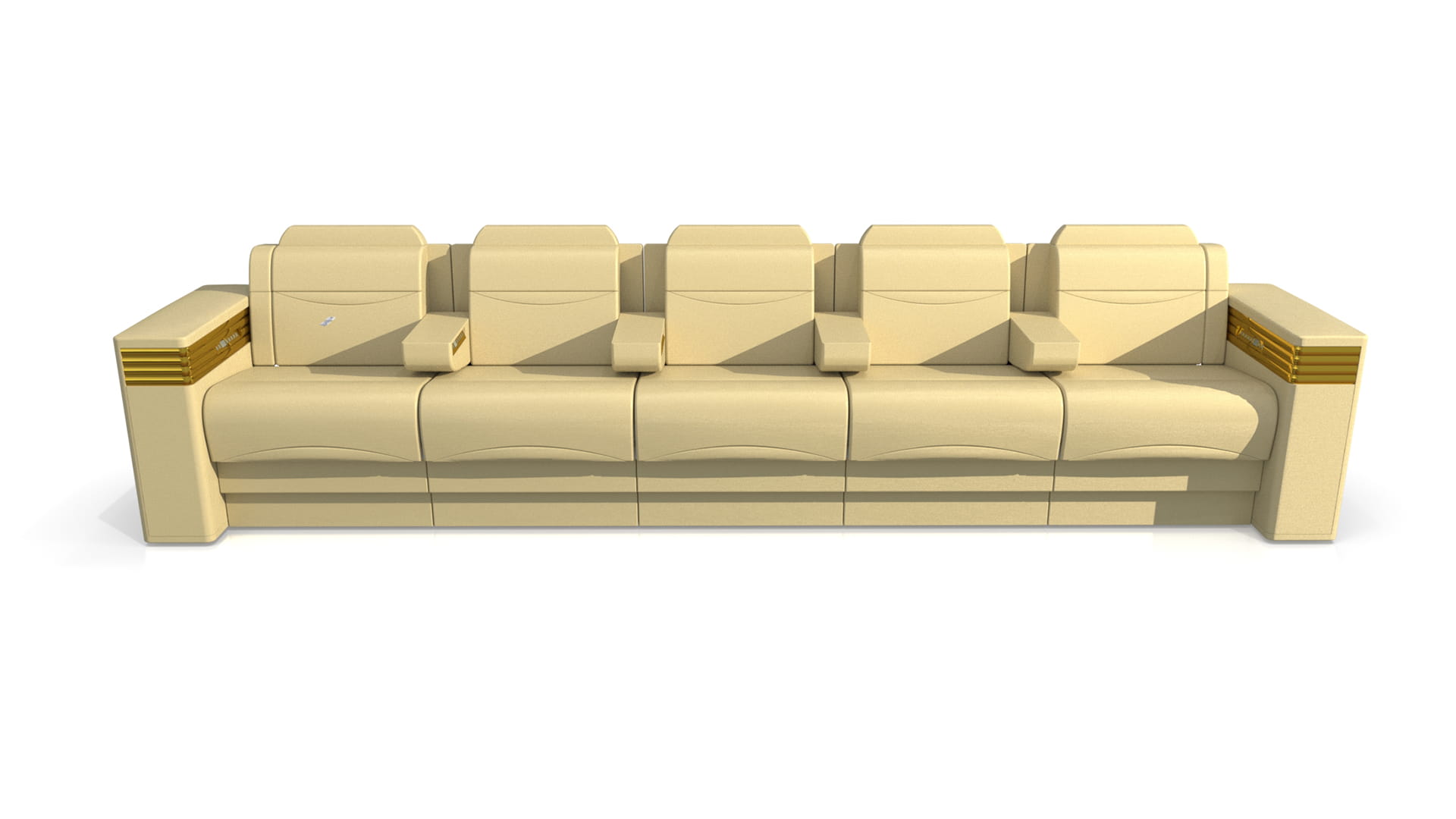 3D render of aircraft seats