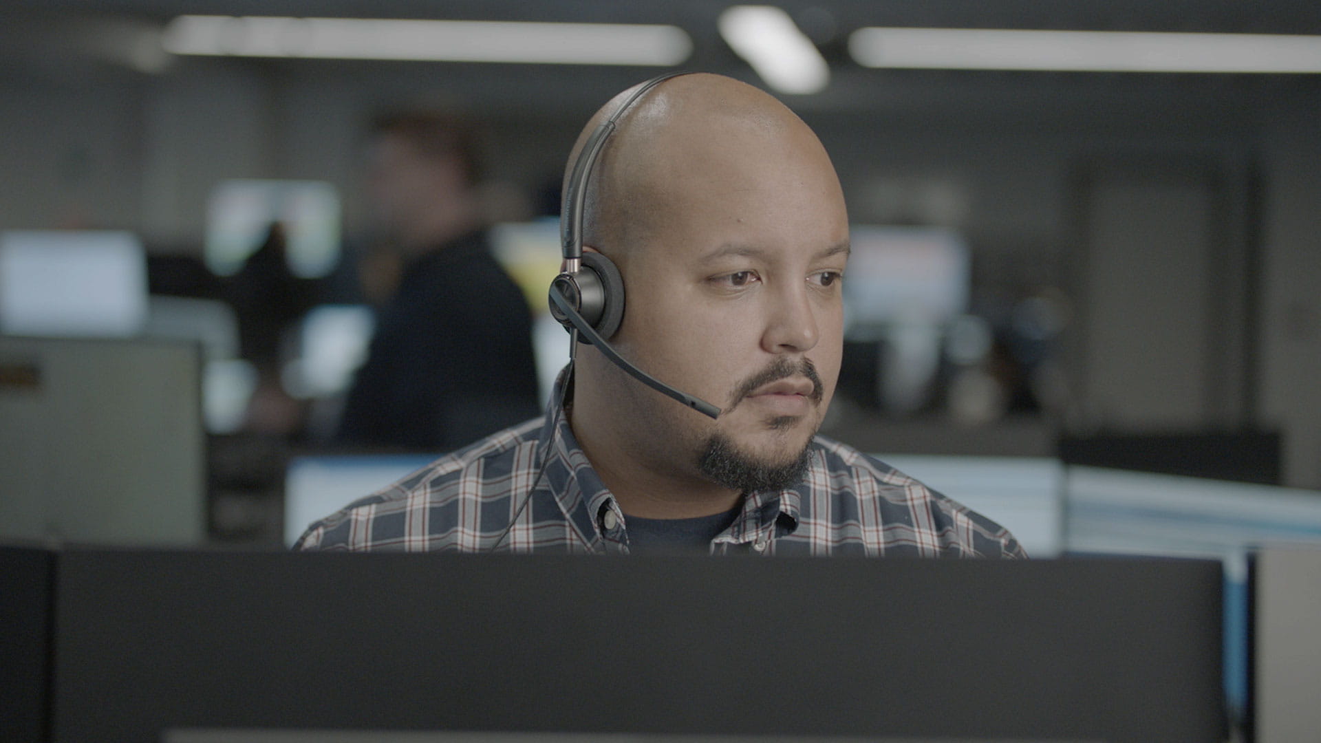 Flight Ops center employee
