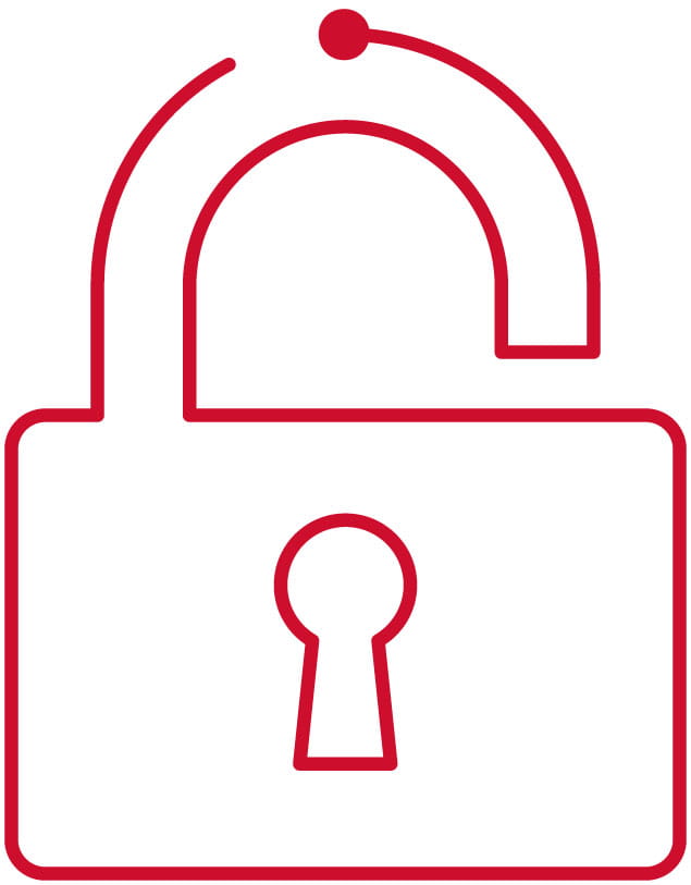 RTX red lock icon