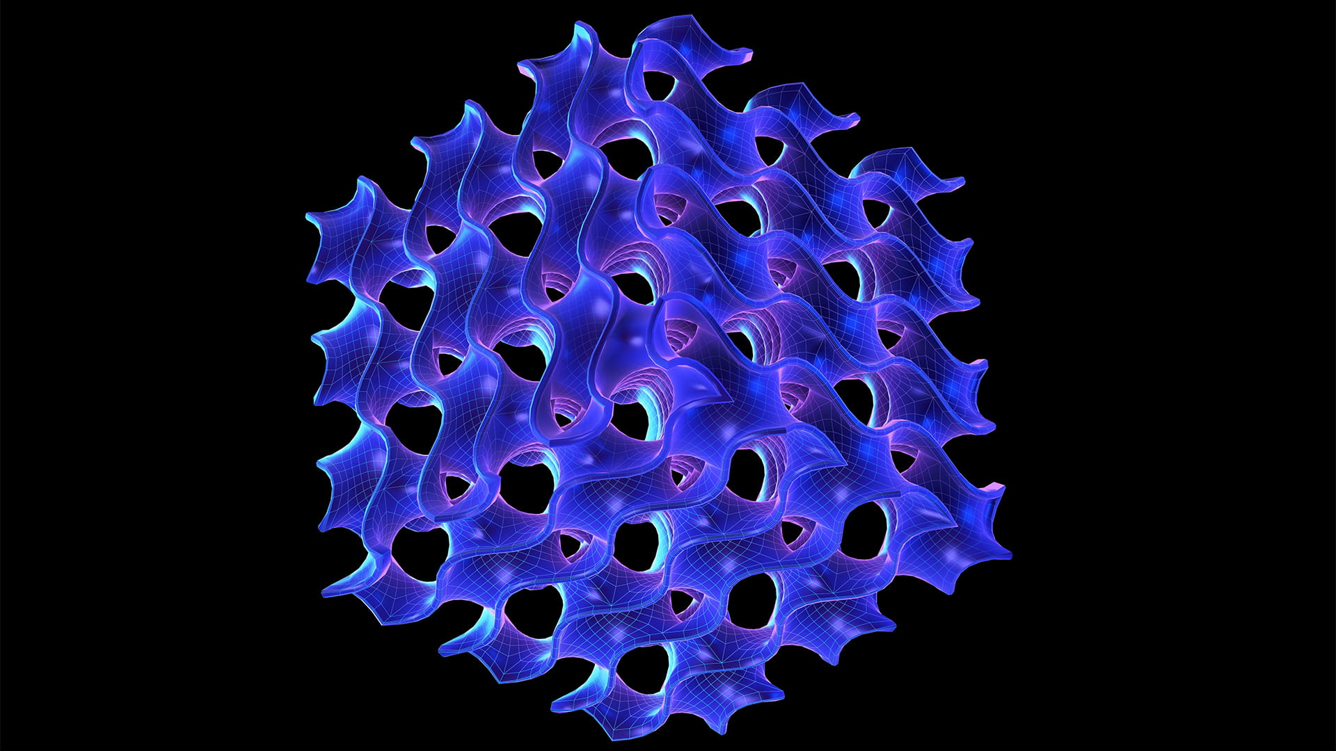 Gyroid, computer illustration.