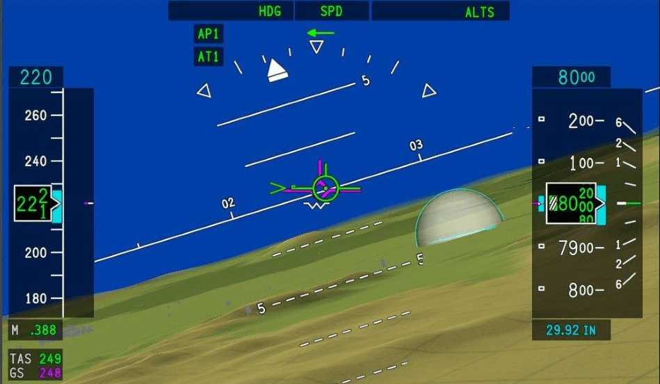 Aircraft navigating instrument