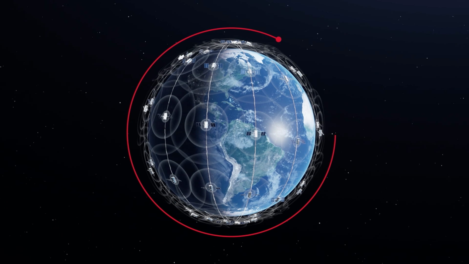 Illustration depicting Iridium global coverage