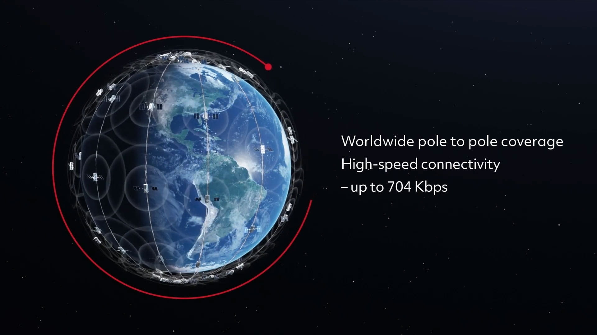 Illustration depicting Iridium global coverage