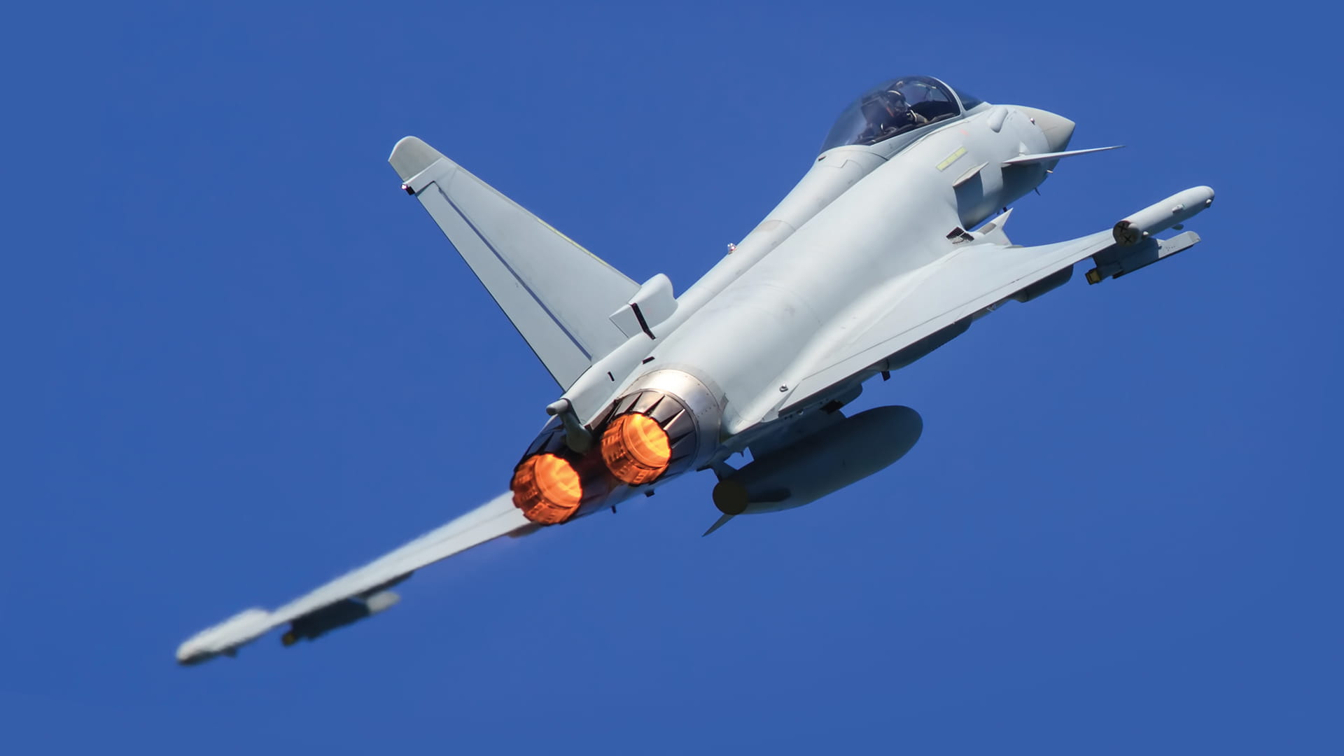 Fighter jet ascending