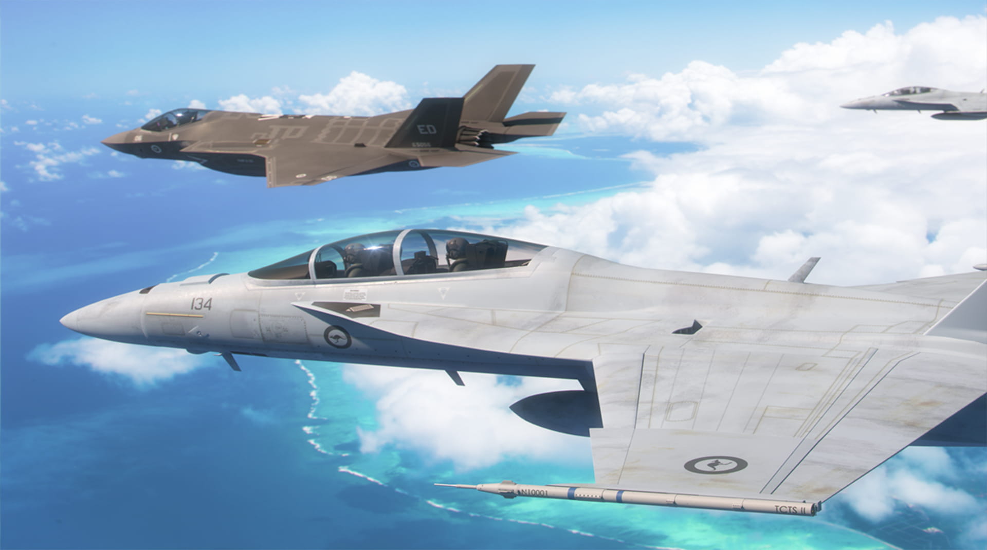 Fighter jets in formation