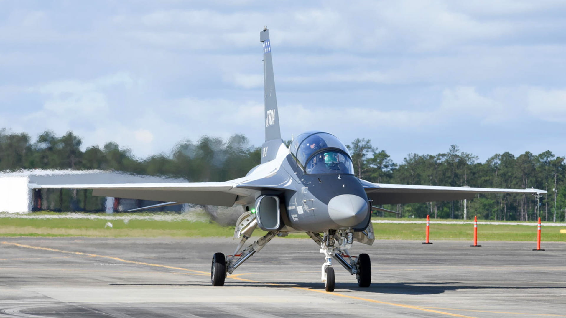 Fighter jet on runway