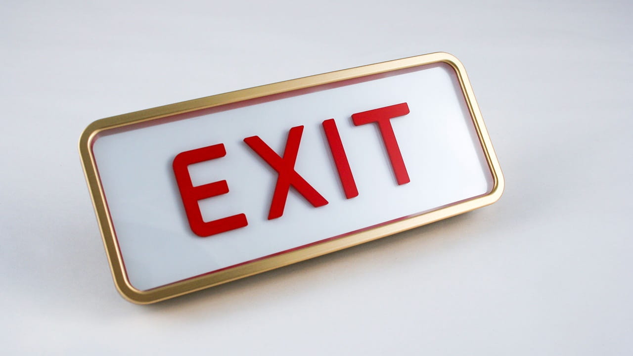 Exit sign