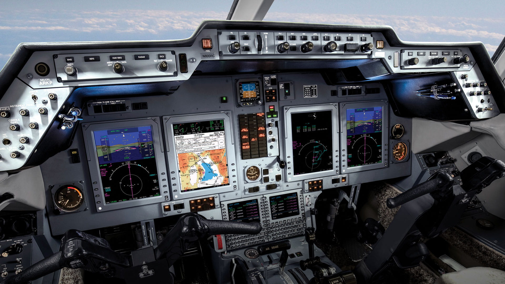 an airline flightdeck