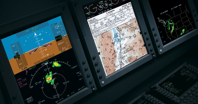 airline display with data
