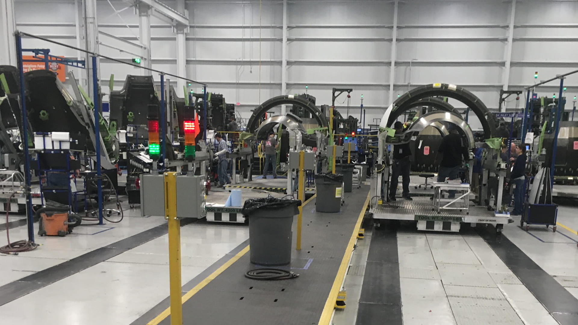 composites assembly line