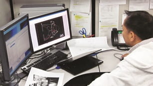 Engineer looking at a computer screen with Engineering & Certification (STCs) options