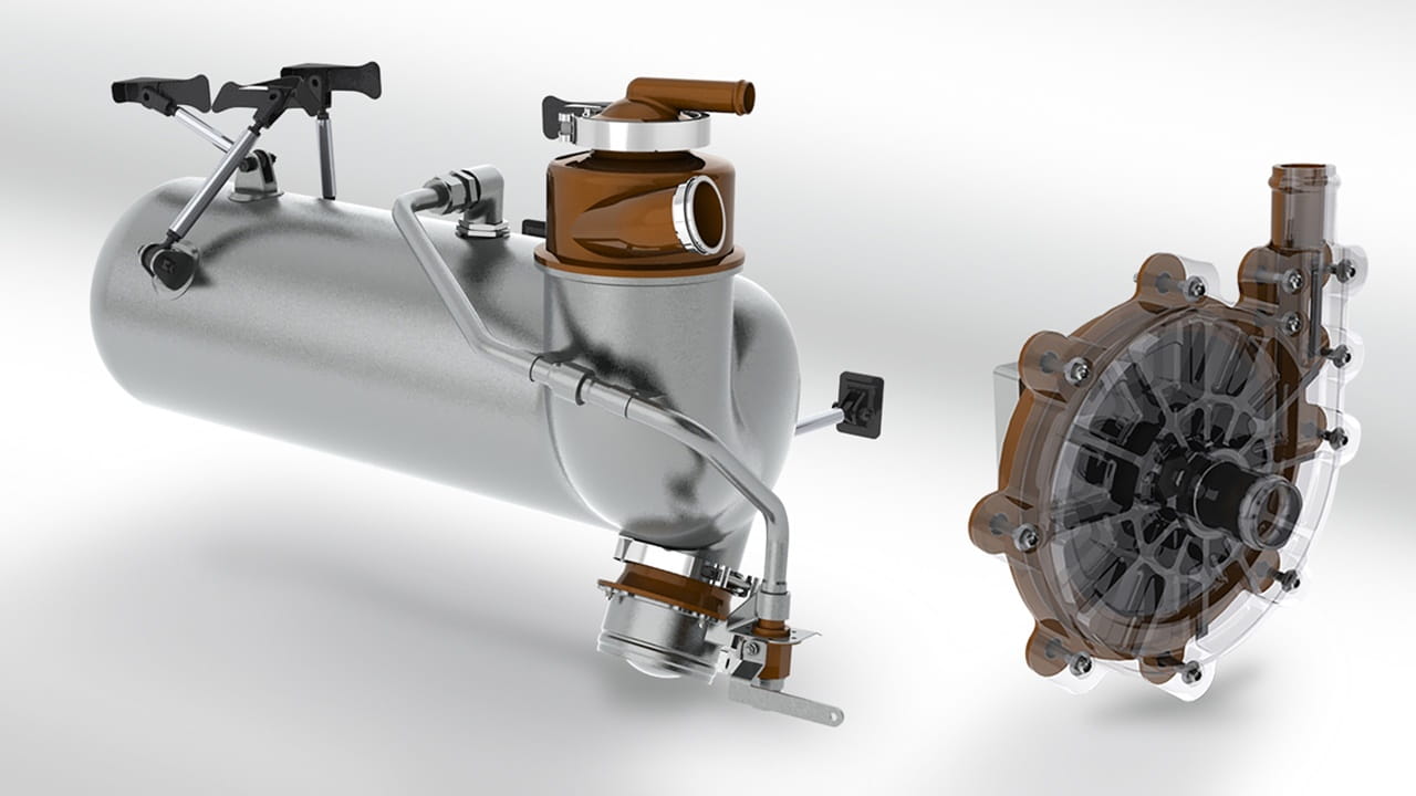 water waste system tank