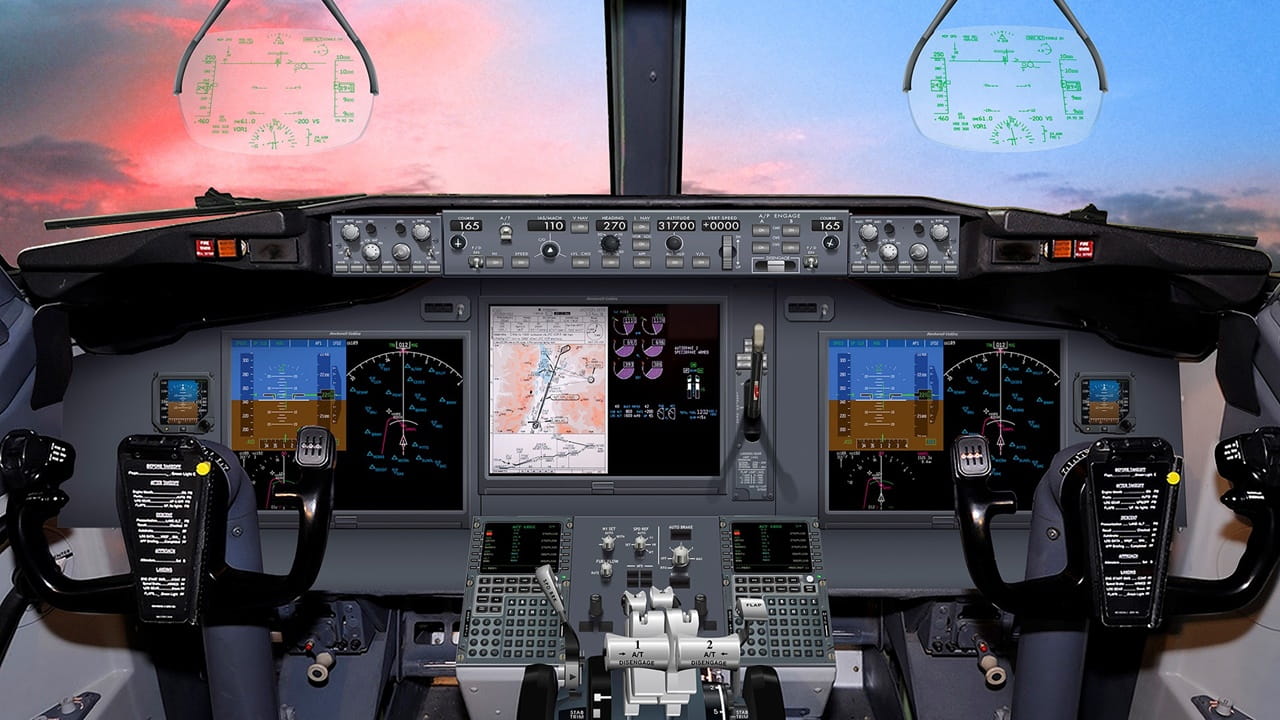 airplane cockpit