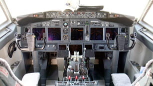 airplane cockpit