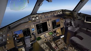 airplane cockpit