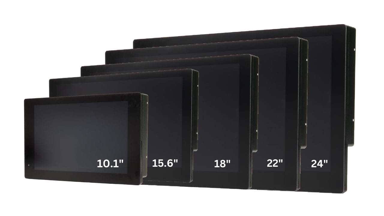 Cabin monitors in five different sizes
