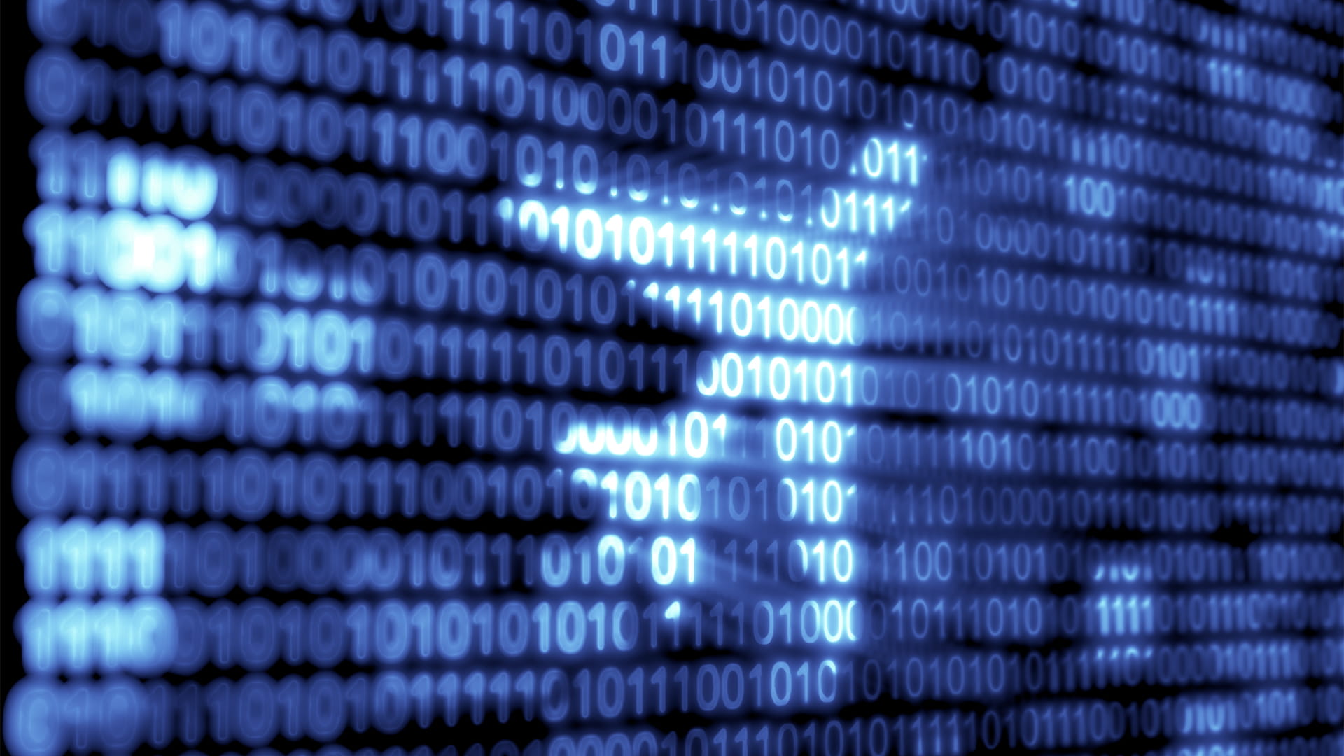 Digital Blue Binary Code Technology