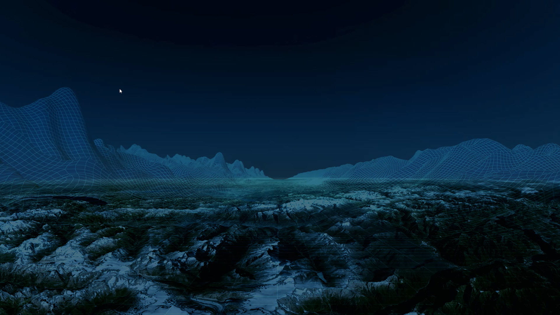 Mountains at night