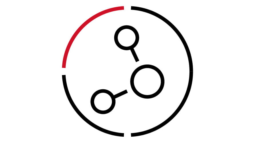 Icon representation of a molecule