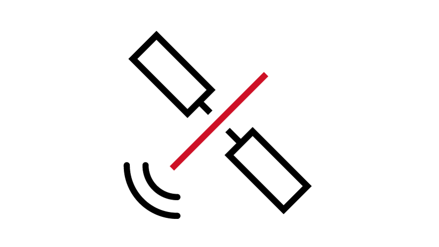 Iconic representation of a satellite