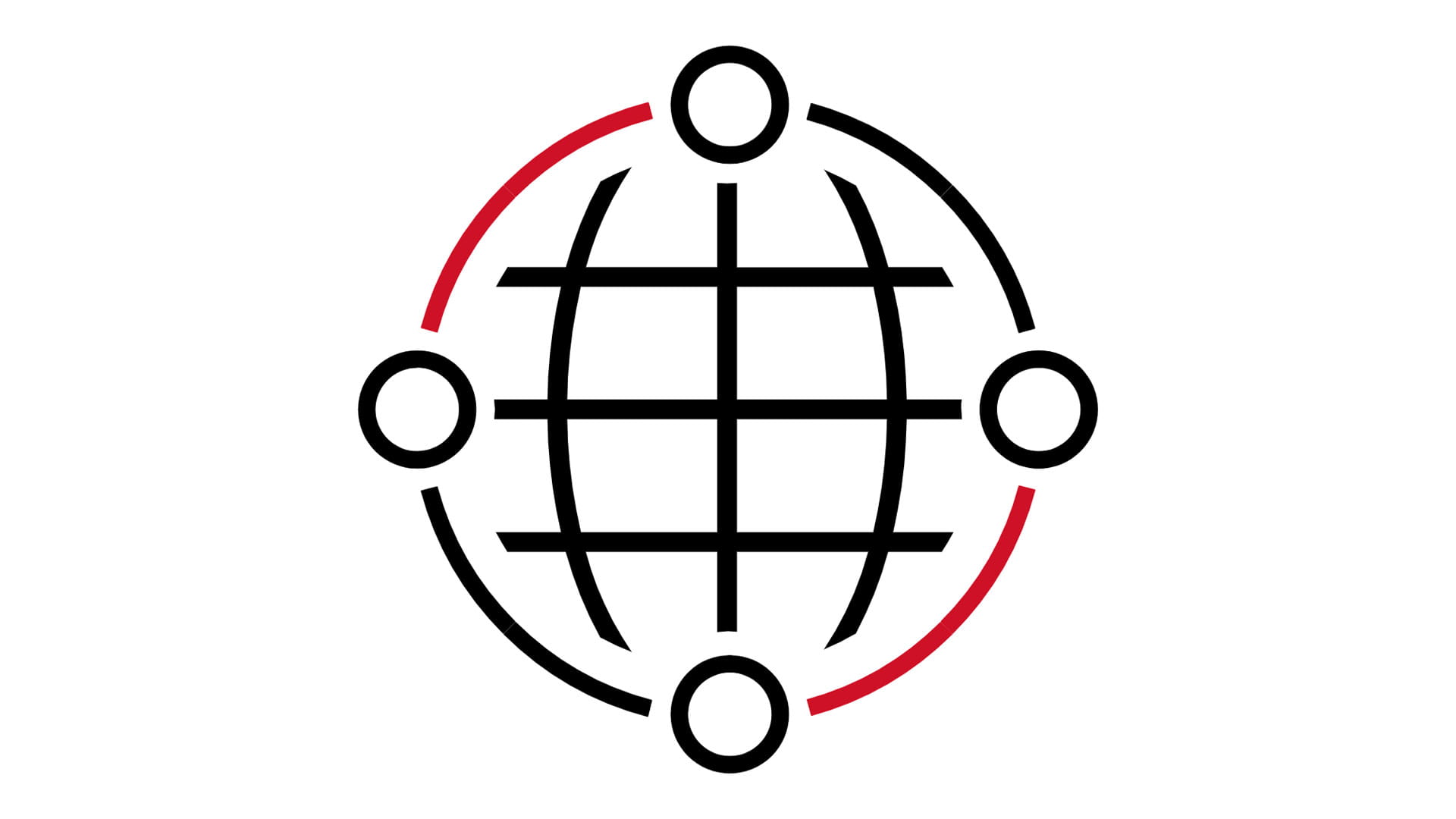 A wireframe globe