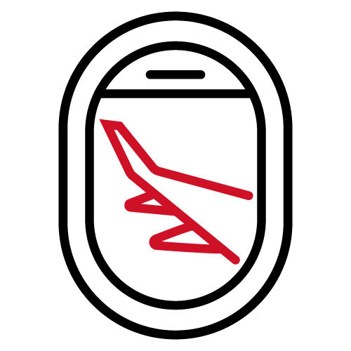 cabin window graphic icon