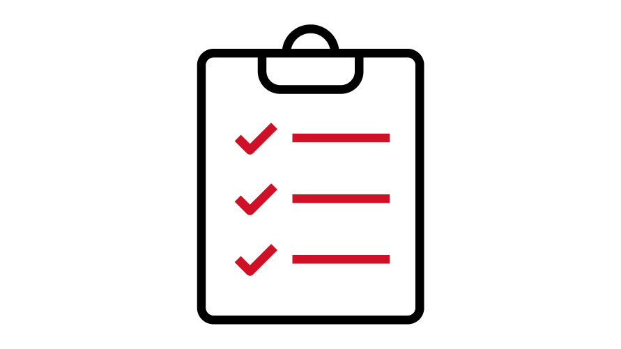 clipboard with checklist graphic icon