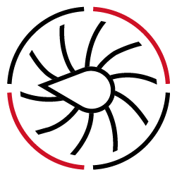 Icon representation of an engine