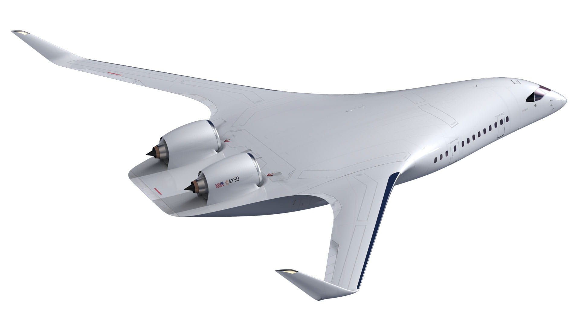 Un rendu de l'avion JetZero