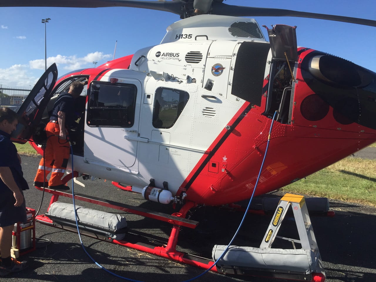 Engine washed Helicopter