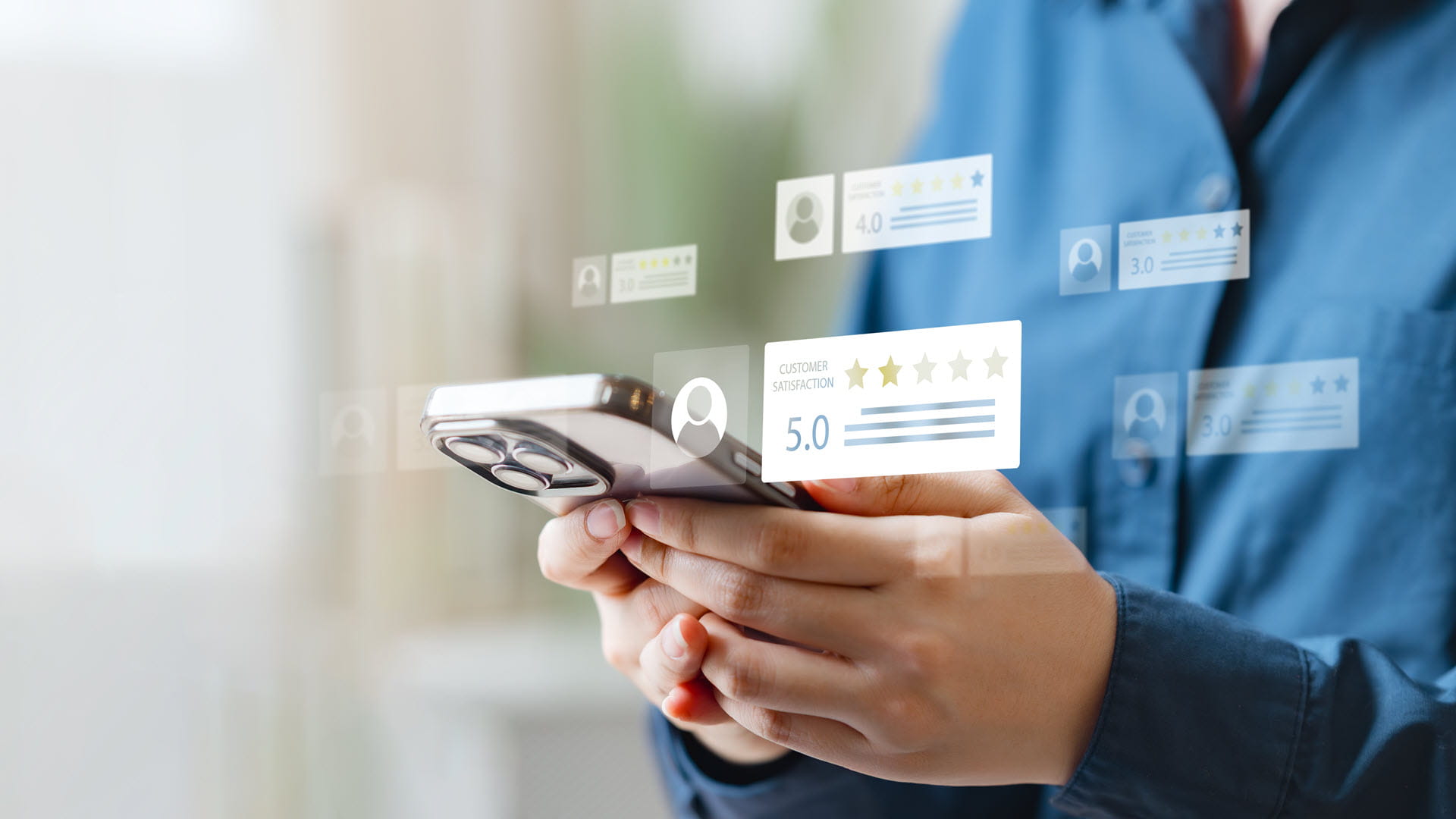 Hands holding a smartphone