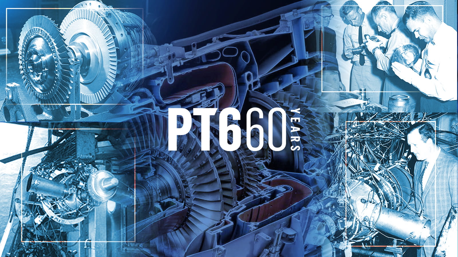 Collage of the PT6A engine