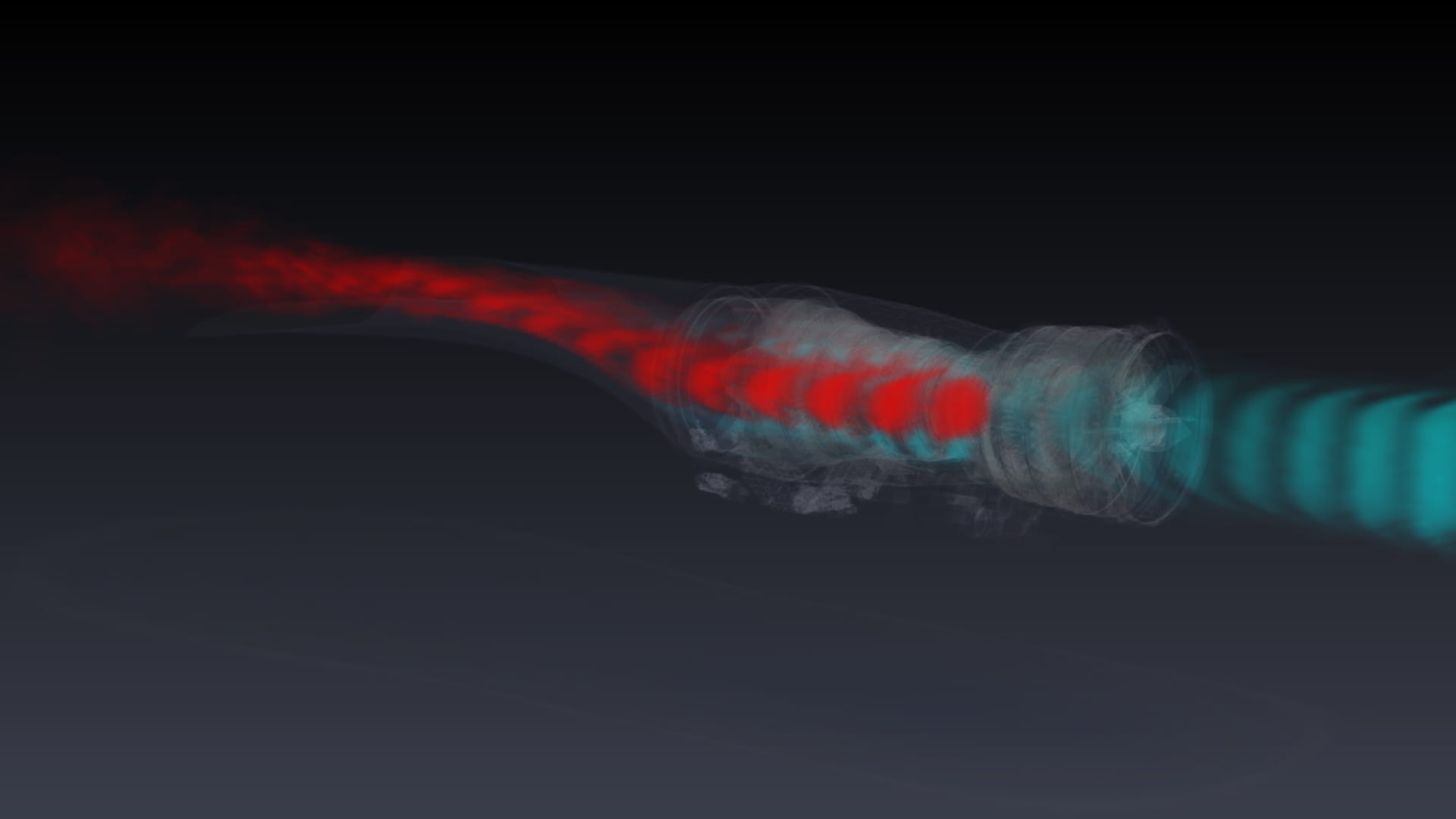 graphic video still of NGAP engine airflow.